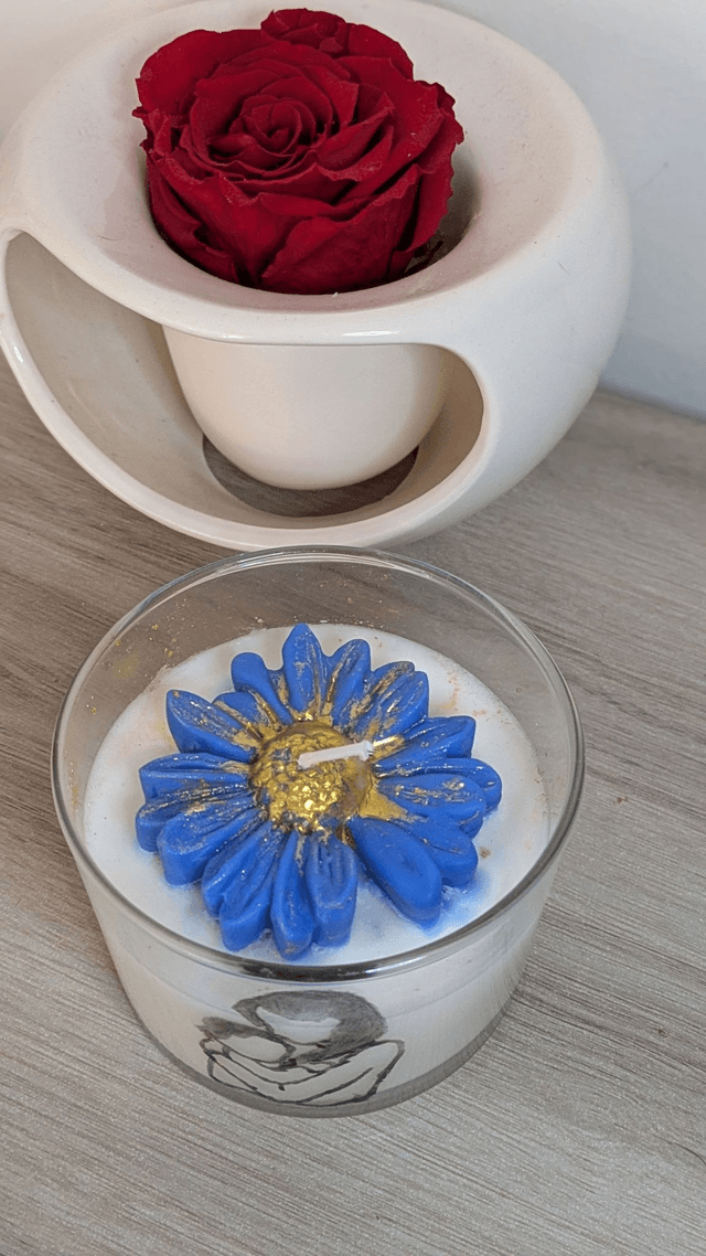 Bougie en verre Gravée pour la fête des parents