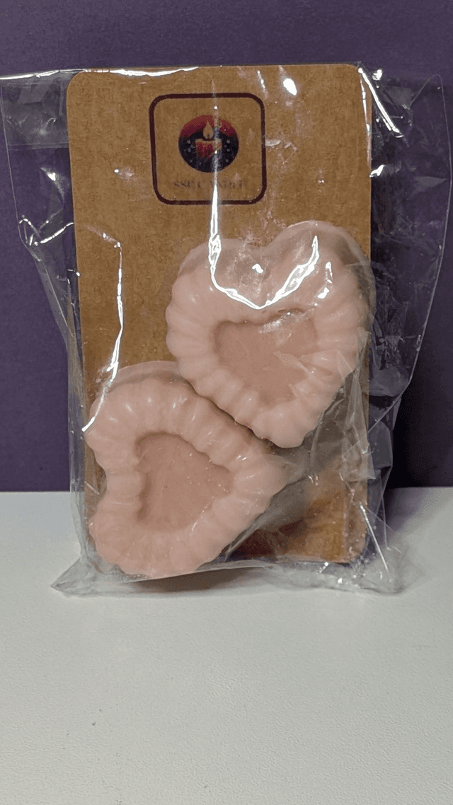 Fondants parfumés en forme de cœur – Cire de colza naturelle 