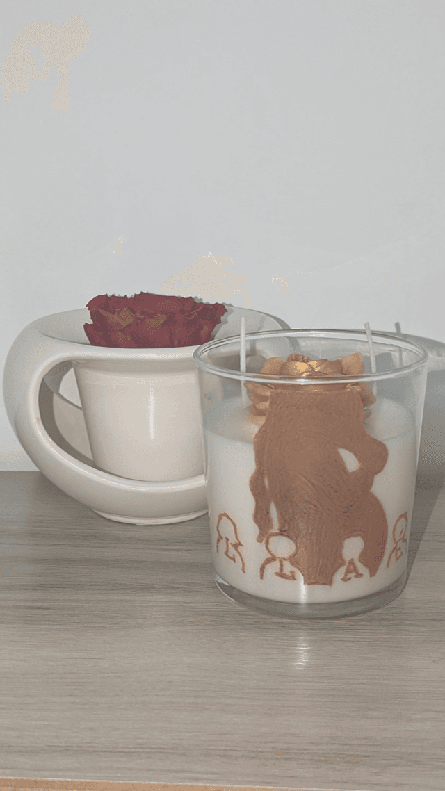 Bougie en verre Gravée pour la fête des parents