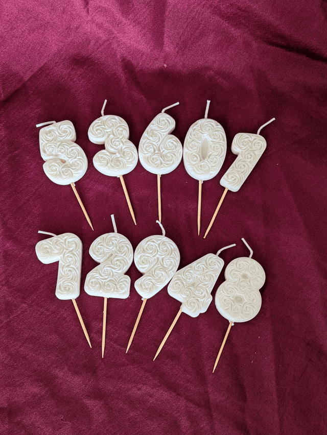 Bougie chiffre en cire de colza – 12 g